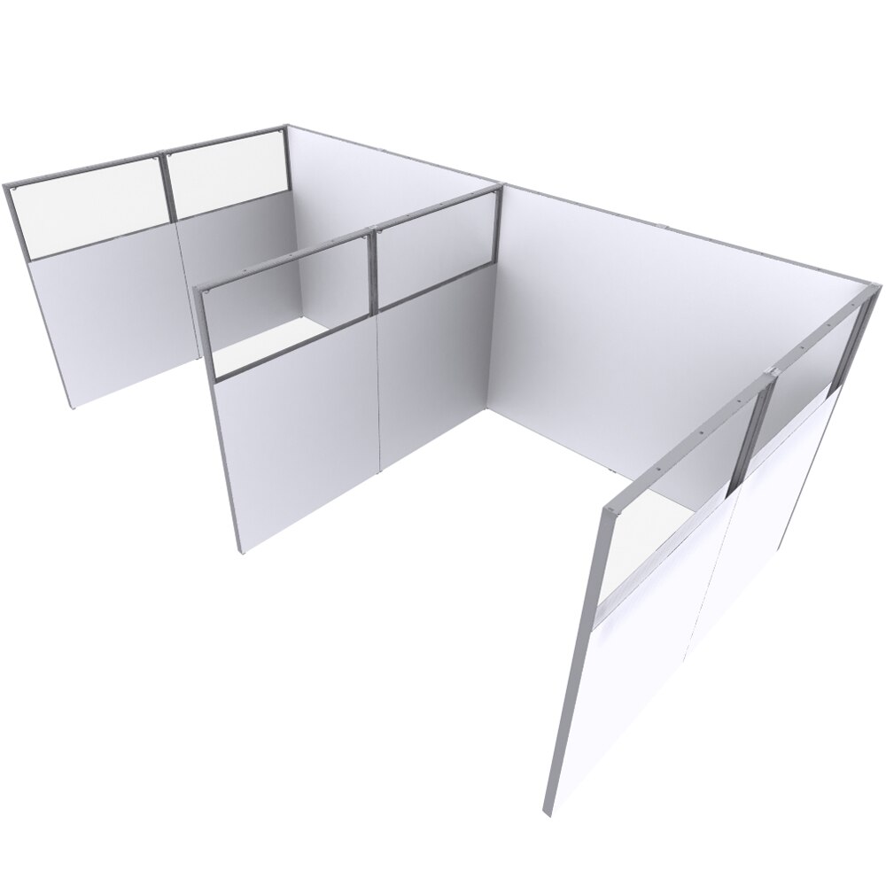 QSEG Cubicle — Double Cubicle / Unprinted with 28in Clear Window